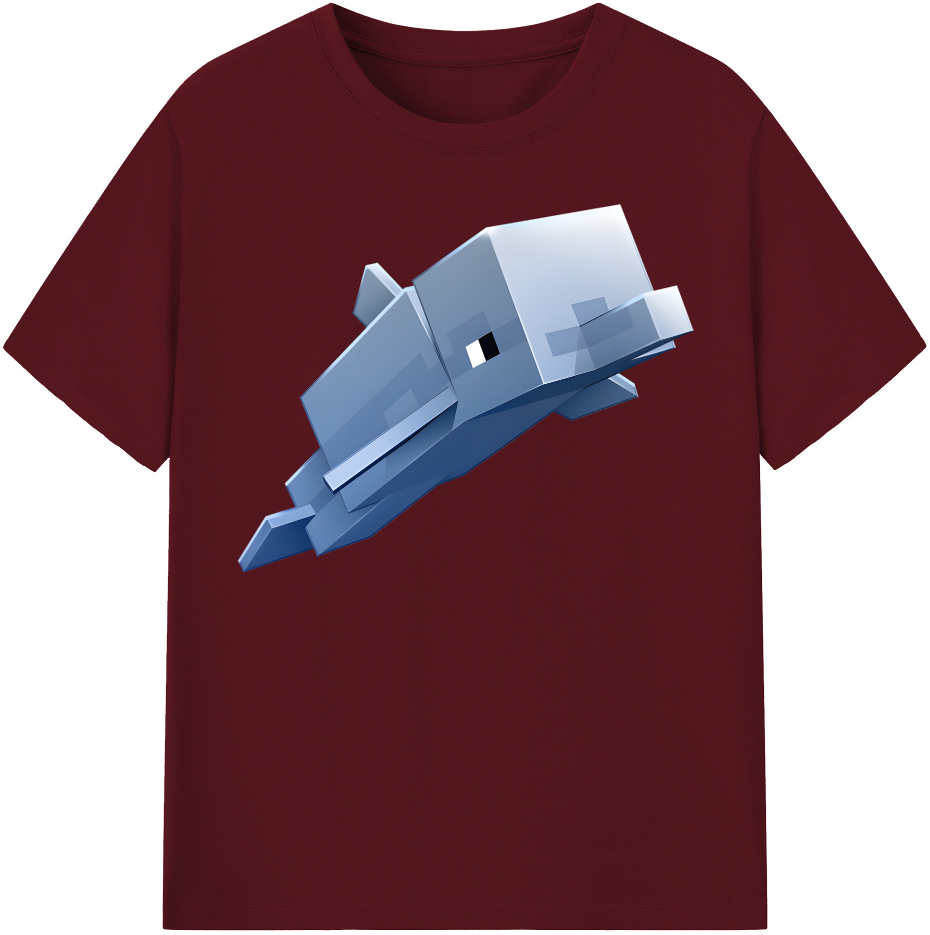 （画像用） マインクラフト ブロックの世界 Minecraft MC Block world 綿100％半袖Tシャツ（フロントプリント）